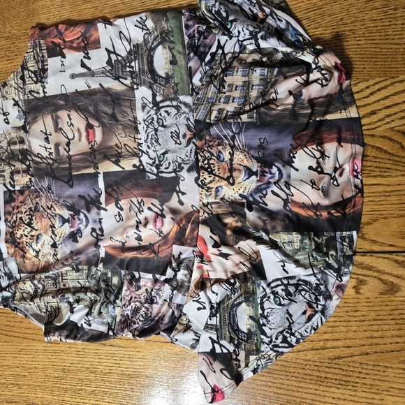 Vintage 80,s Stylish Multicolor Graphic  Designed Epic Women's Hàlter Top Blouse - Picture 2 of 6